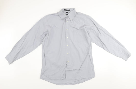 Mens UK Collar Size L DKNY Smart Grey  Dress Shirt