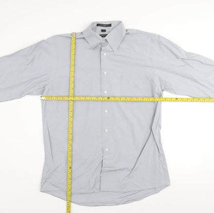 Mens UK Collar Size L DKNY Smart Grey  Dress Shirt