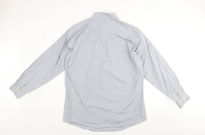 Mens UK Collar Size L DKNY Smart Grey  Dress Shirt
