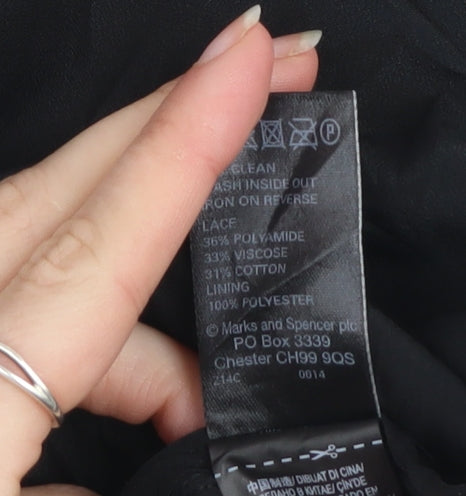 Marks and Spencer Women’s Black Lace A-Line Dress Size 8