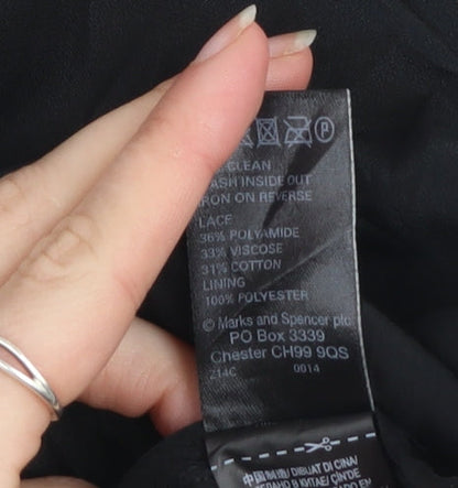 Marks and Spencer Women’s Black Lace A-Line Dress Size 8