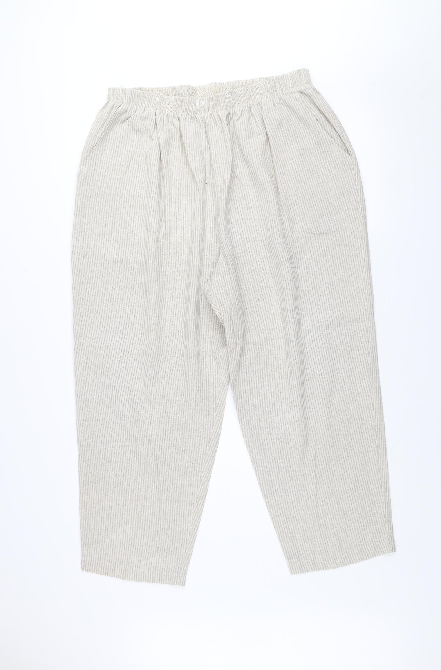 Womens UK Size 24 Briggs New York Relaxed Fit CasualTravel Beige Trousers