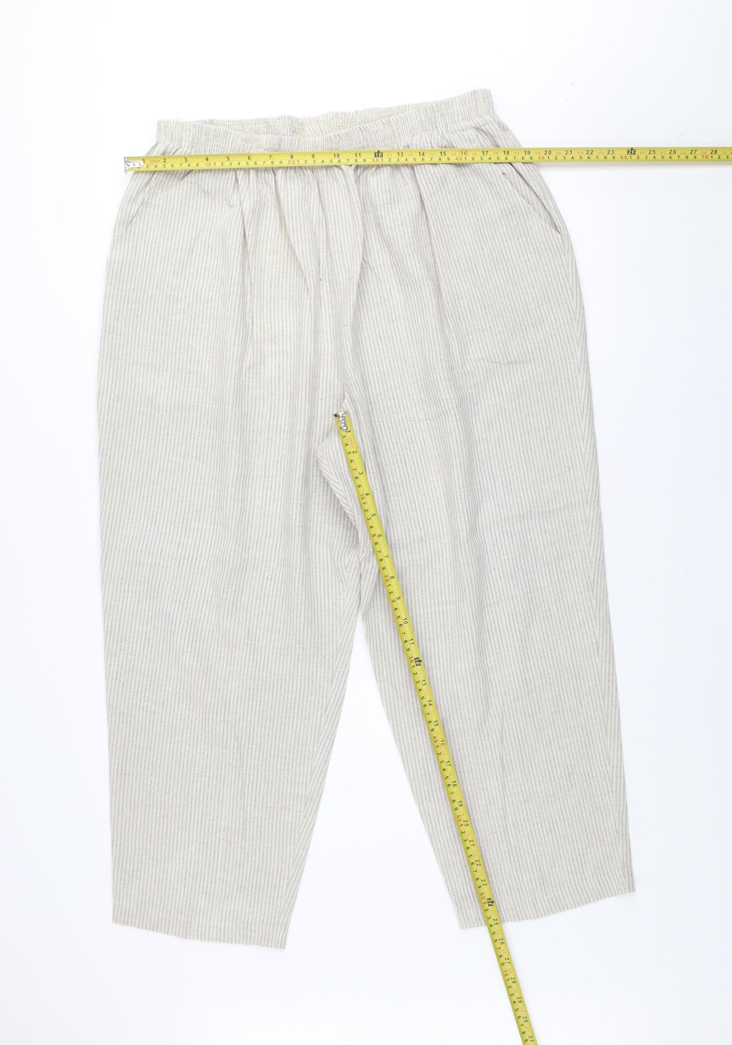 Womens UK Size 24 Briggs New York Relaxed Fit CasualTravel Beige Trousers