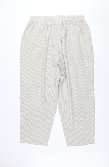 Womens UK Size 24 Briggs New York Relaxed Fit CasualTravel Beige Trousers