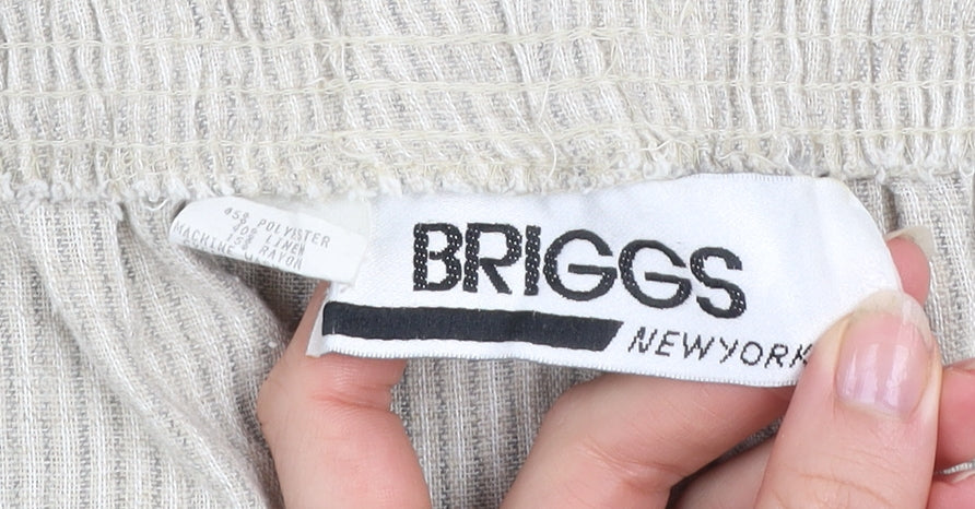 Womens UK Size 24 Briggs New York Relaxed Fit CasualTravel Beige Trousers