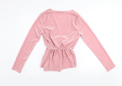 Womens UK Size 6 Motel Pink Wrap Blouse