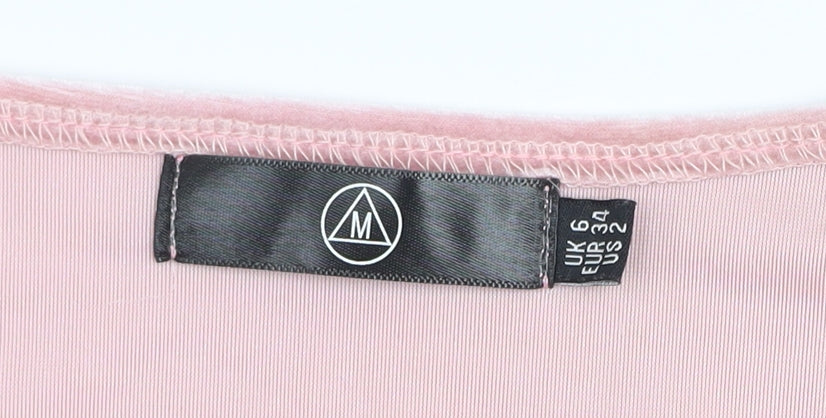 Womens UK Size 6 Motel Pink Wrap Blouse