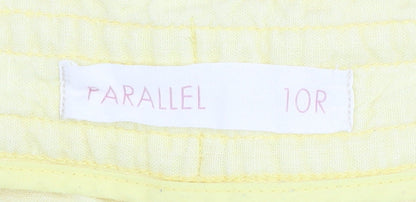 Next Women’s Yellow Linen Blend Drawstring Trousers Size 10 Regular