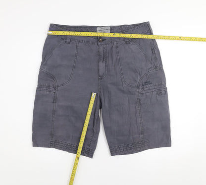 Weird Fish Men's Grey 38 Cargo Shorts Cotton Casual Wear