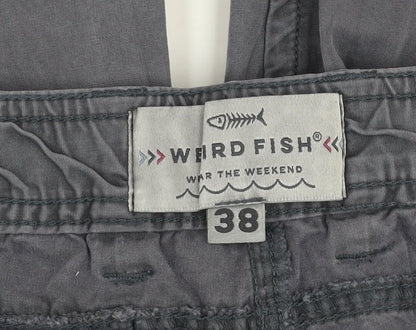 Weird Fish Men's Grey 38 Cargo Shorts Cotton Casual Wear