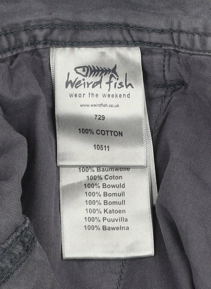 Weird Fish Men's Grey 38 Cargo Shorts Cotton Casual Wear