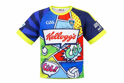 Front view of Masita boys’ multicoloured graphic sports t-shirt 5 years football jersey