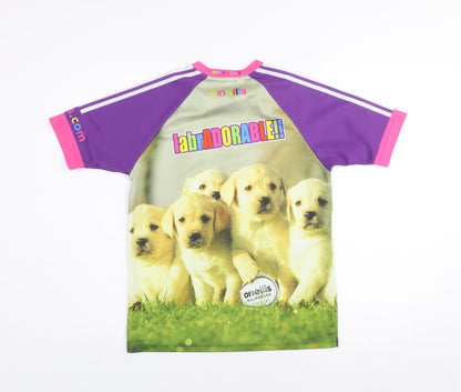 O'Neills Girls Multicoloured 10-11 Years Labrador Graphic Sports T-Shirt