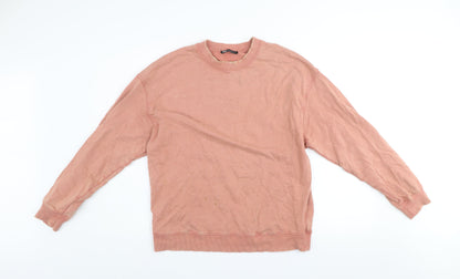 Womens UK Size M Zara Pink Pullover Sweatshirt