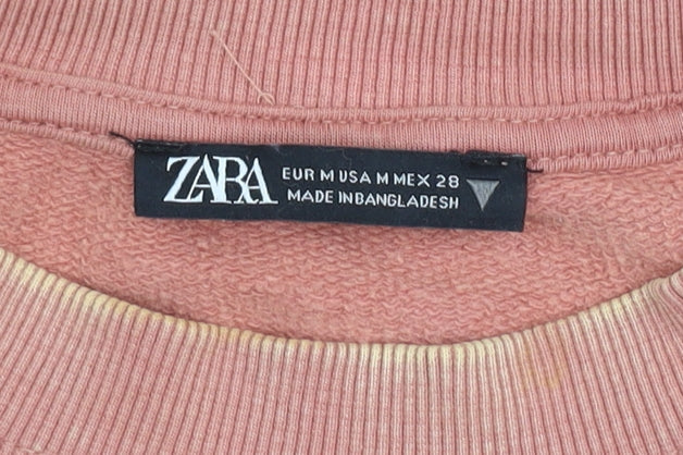 Womens UK Size M Zara Pink Pullover Sweatshirt