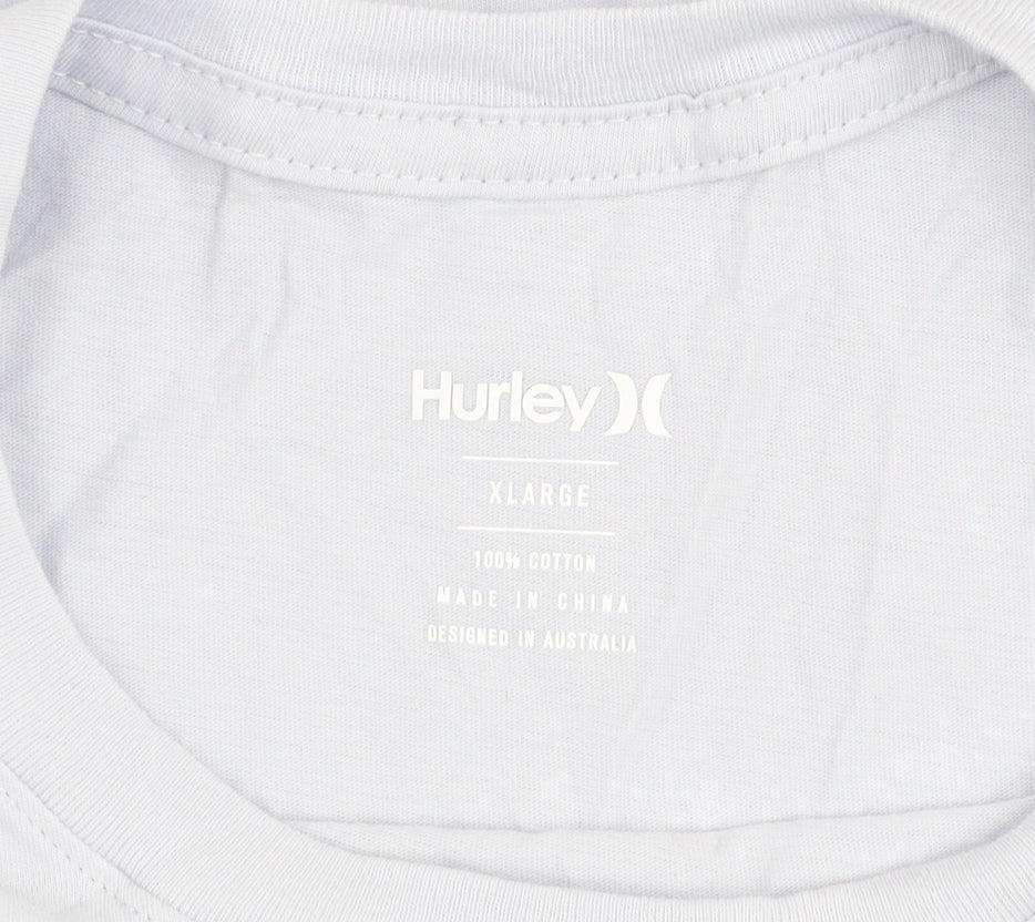Mens UK Size XL Hurley White  T-Shirt