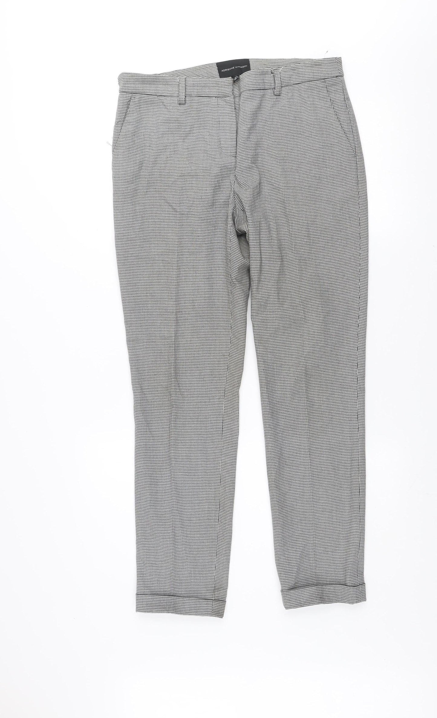 Womens UK Size 10 Adrienne Vittadini Slim Fit Chino Grey Trousers