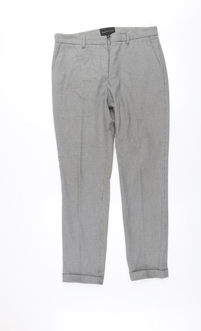 Womens UK Size 10 Adrienne Vittadini Slim Fit Chino Grey Trousers