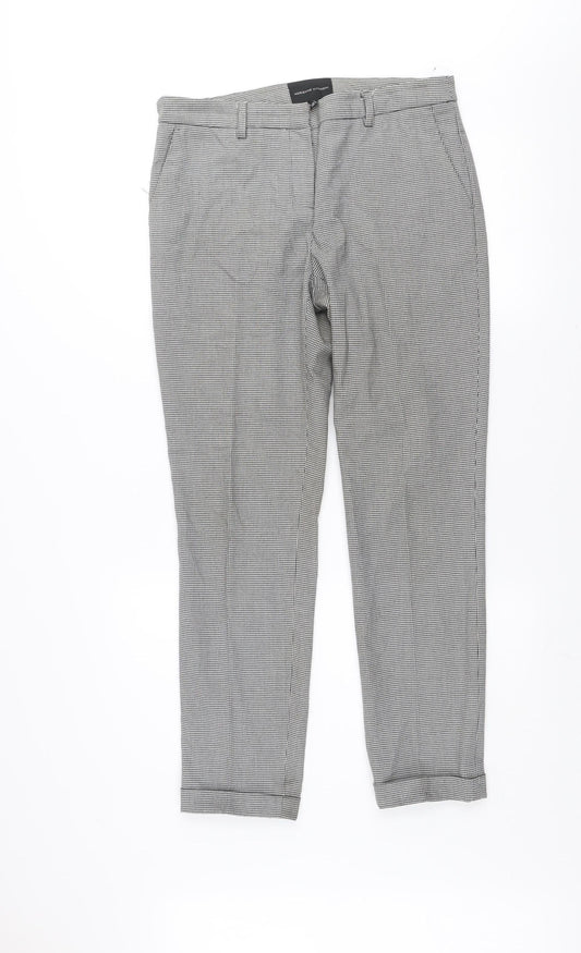 Womens UK Size 10 Adrienne Vittadini Slim Fit Chino Grey Trousers