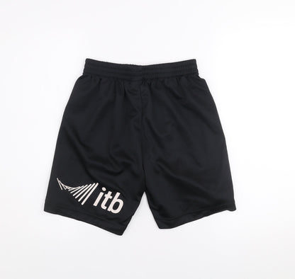 Hummel Men’s Black Athletic Football Shorts Size S Polyester