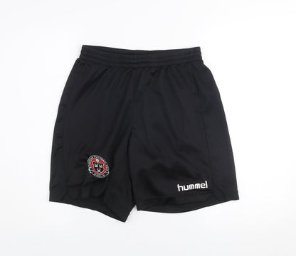 Hummel Mens Black M Athletic Football Shorts Breathable Quick Dry