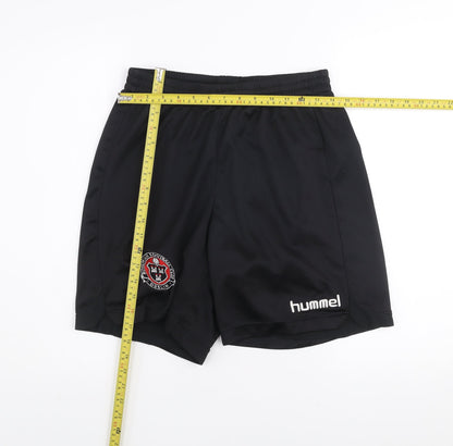 Hummel Mens Black M Athletic Football Shorts Breathable Quick Dry