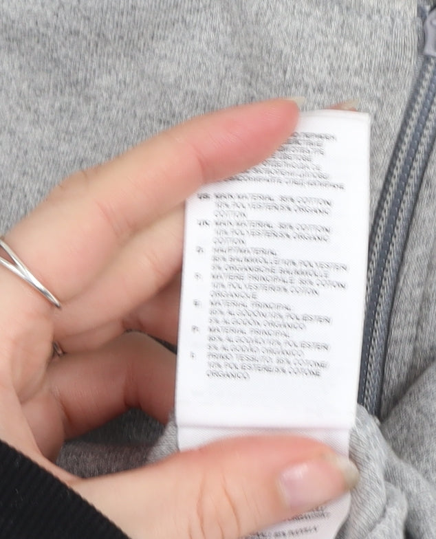 Adidas Women's Grey Track Jacket Size 8 Hooded Full Zip Sportswear