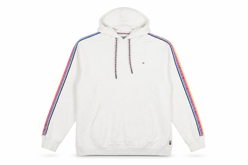 Womens UK Size L Tommy Hilfiger Denim White Pullover Hoodie