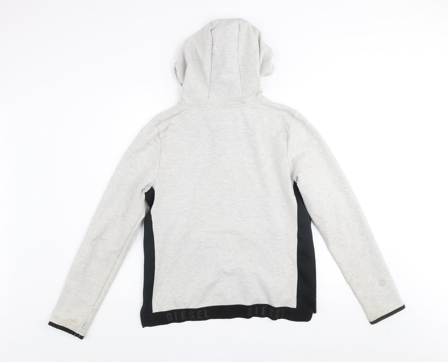 Womens UK Size L Diesel Grey Pullover Hoodie