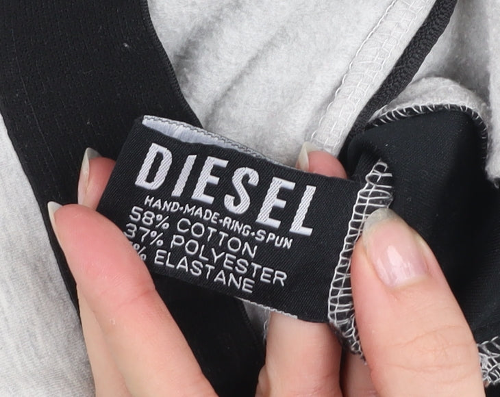 Womens UK Size L Diesel Grey Pullover Hoodie