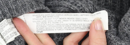 Womens UK Size S Zara Grey Pullover Jumper