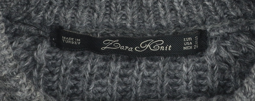 Womens UK Size S Zara Grey Pullover Jumper