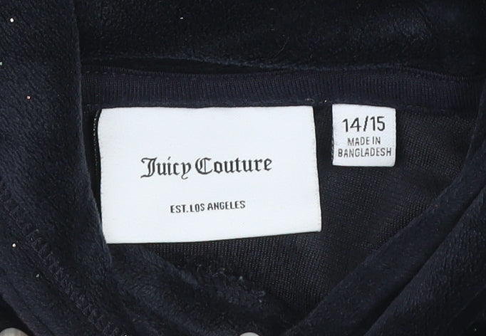 Girls UK Size 14-15 Years Juicy Couture Blue Pullover Hoodie
