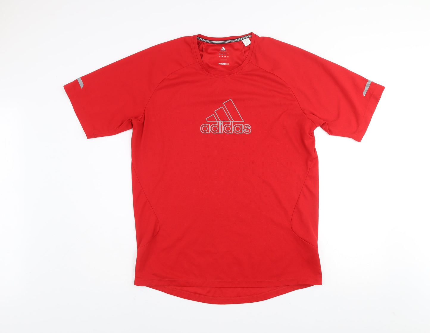 Adidas Mens Red ClimaCool Short Sleeve Running T-Shirt Size L
