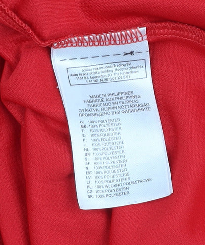 Adidas Mens Red ClimaCool Short Sleeve Running T-Shirt Size L