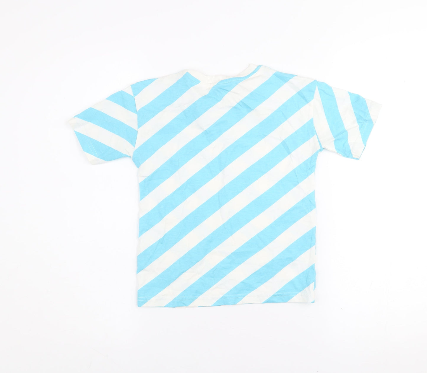 Tu Bluey Boys Blue Stripe Cotton T-Shirt 5-6 Years Short Sleeve