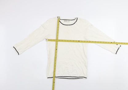 Womens UK Size 12 Stradivarius Ivory Pullover Jumper