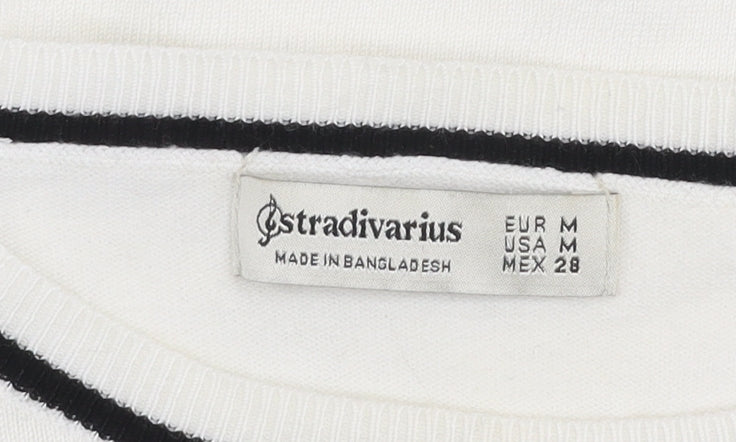 Womens UK Size 12 Stradivarius Ivory Pullover Jumper
