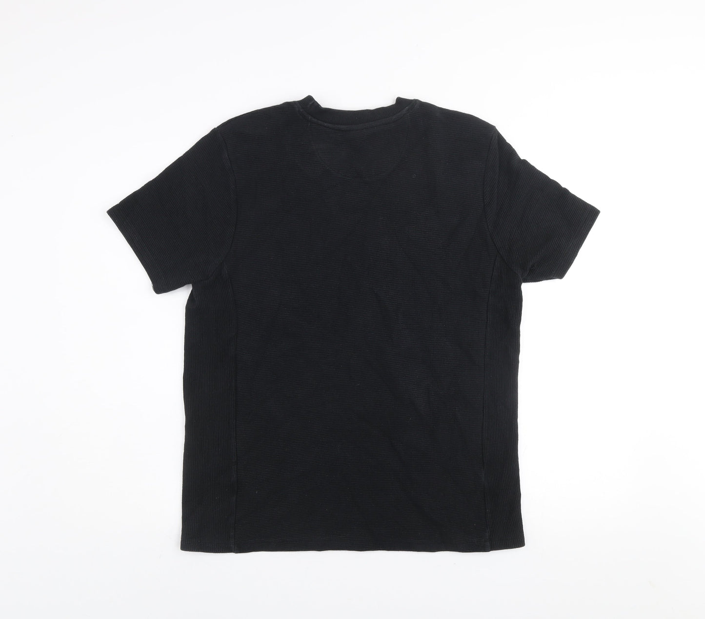 Sun & Sand Sports Men’s Black Cotton Crew Neck T-Shirt Size L