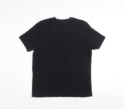 Sun & Sand Sports Men’s Black Cotton Crew Neck T-Shirt Size L