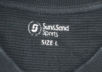 Sun & Sand Sports Men’s Black Cotton Crew Neck T-Shirt Size L