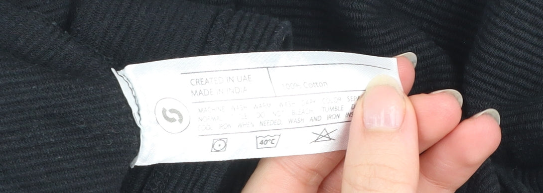 Sun & Sand Sports Men’s Black Cotton Crew Neck T-Shirt Size L