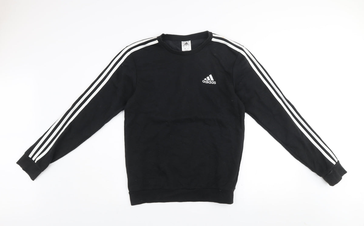 Mens UK Size S adidas Black Pullover Sweatshirt