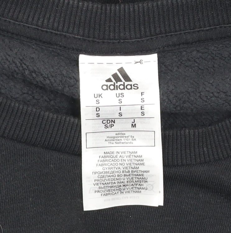 Mens UK Size S adidas Black Pullover Sweatshirt
