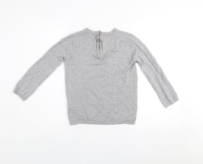 Womens UK Size S Zara Grey Pullover Jumper