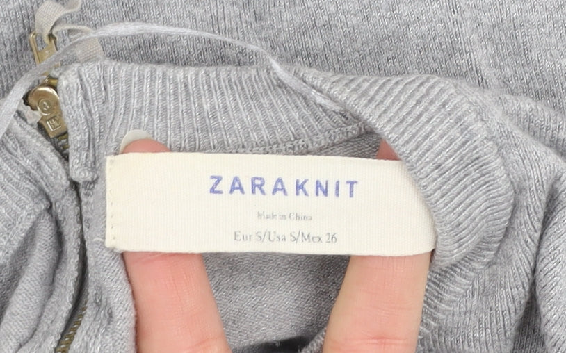 Womens UK Size S Zara Grey Pullover Jumper