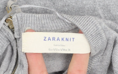 Womens UK Size S Zara Grey Pullover Jumper