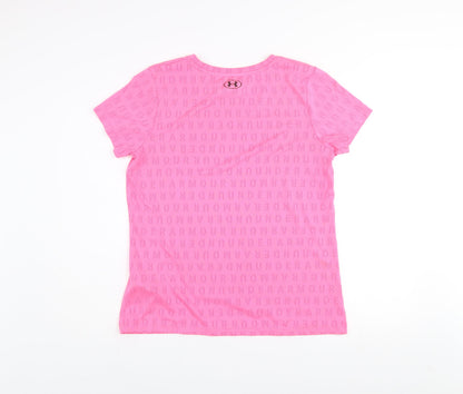 Under Armour Men’s Pink Lightweight T-Shirt L Gym Training Top