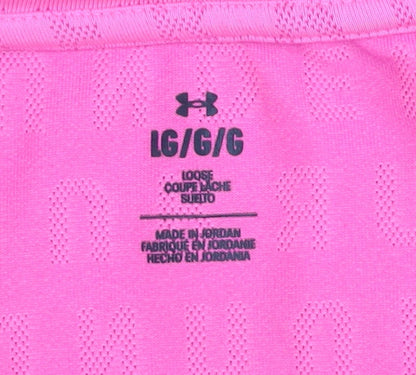 Under Armour Men’s Pink Lightweight T-Shirt L Gym Training Top