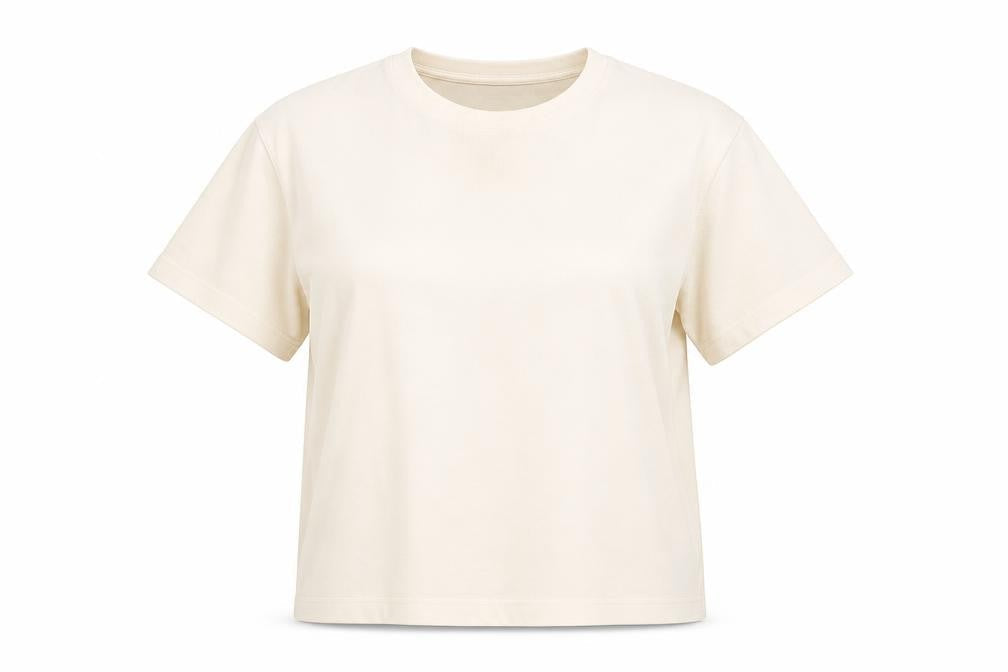 Womens UK Size S Zara Ivory Basic T-Shirt
